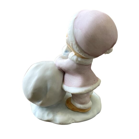 Vintage Homco Christmas Little Boy Toy Sack Bag Figurine 4.75 in u - Picture 2 of 3